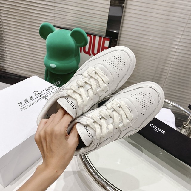 Celine專櫃女鞋 賽琳頂級原版2021春夏走秀情侶款CT-04TRAINER系列運動鞋小白鞋 dx2791
